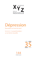 Revue XYZ de la nouvelle, no 144